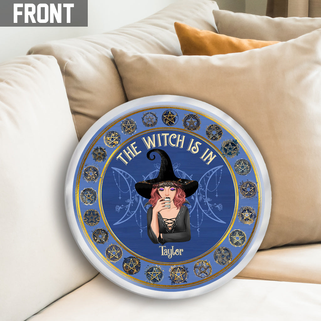 The Witch Is In - Personalized Witch Shaped Pillow