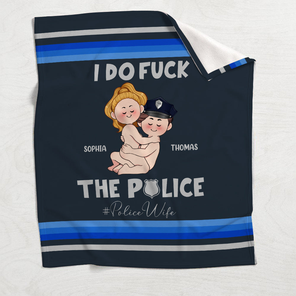 I Do Love The Police - Personalized Couple Blanket