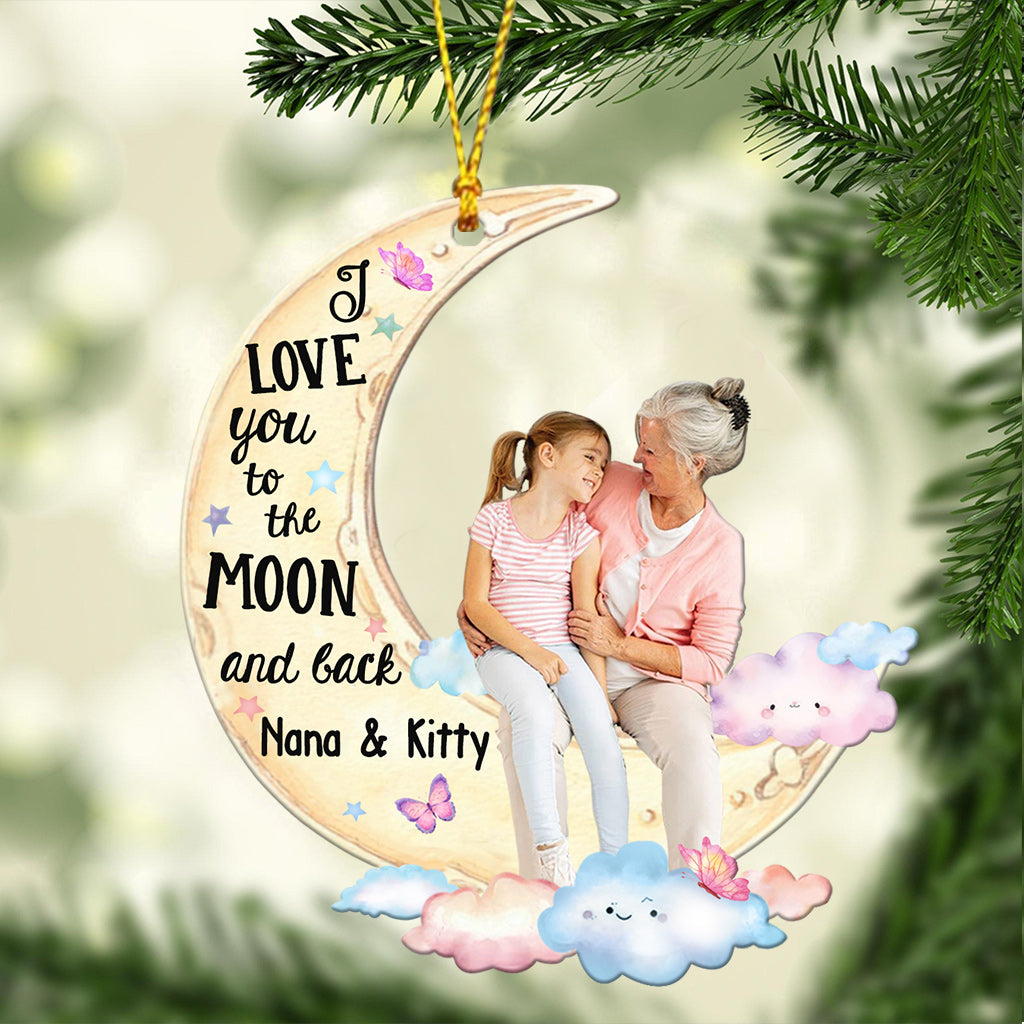 I Love You To The Moon And Back - Personalized Grandma Ornament