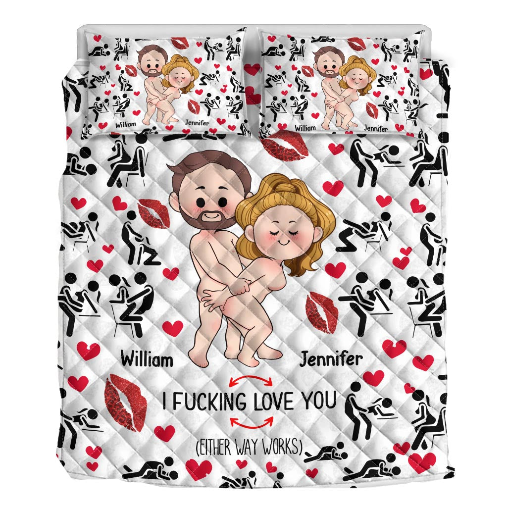 I Love You - Personalized Couple Quilt Set