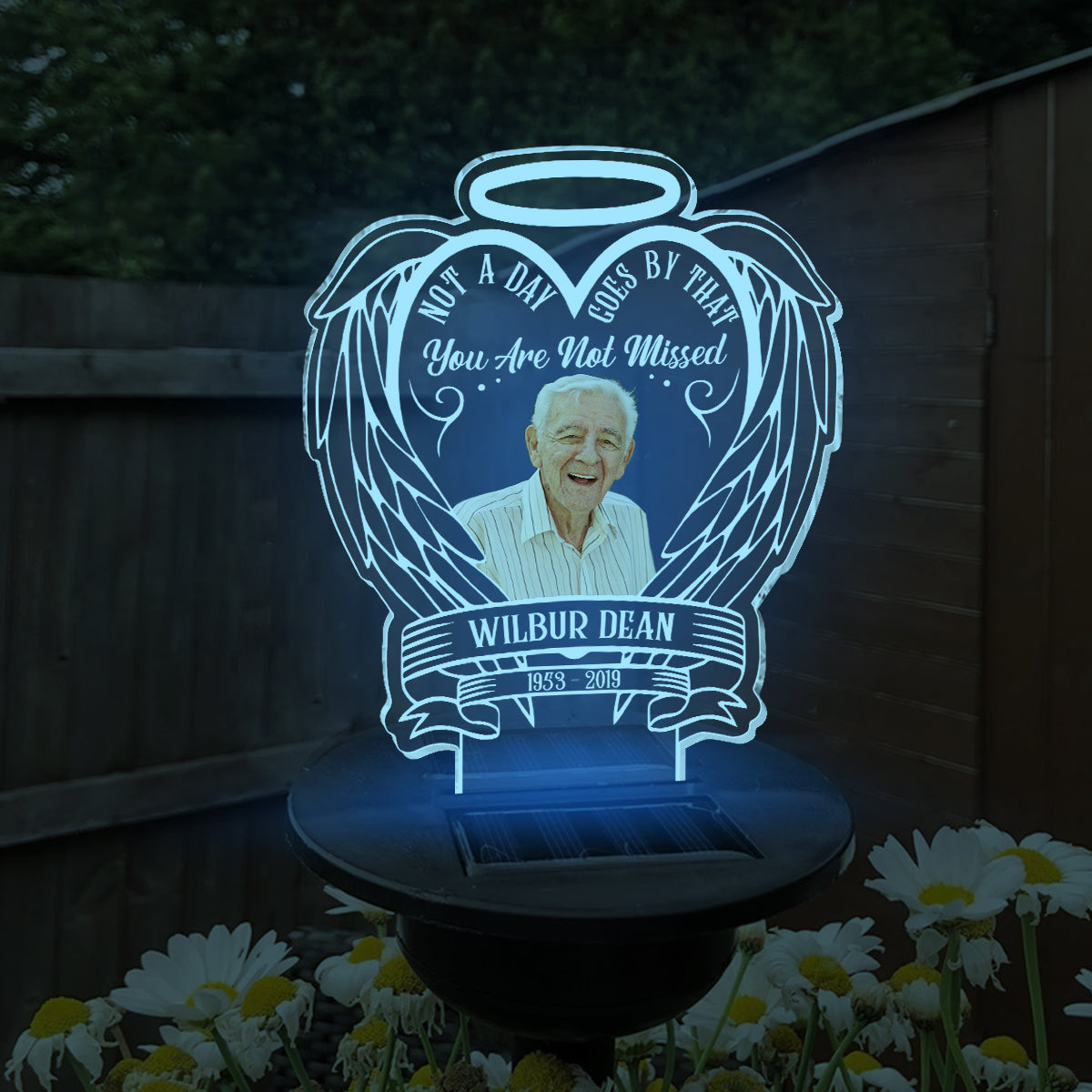 Not A Day Goes By That You Are Not Missed - Memorial gift for loss of  - Personalized Garden Solar Light