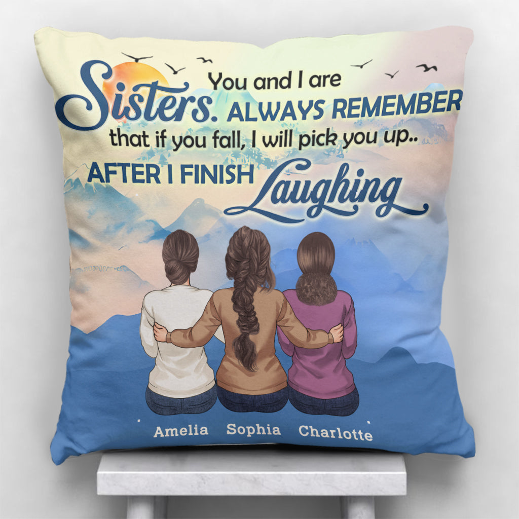 I Hugged This Soft Pillow - Personalized Sibling Throw Pillow