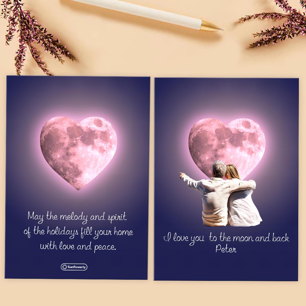 I Love You To The Moon & Back - Personalized Greeting Card