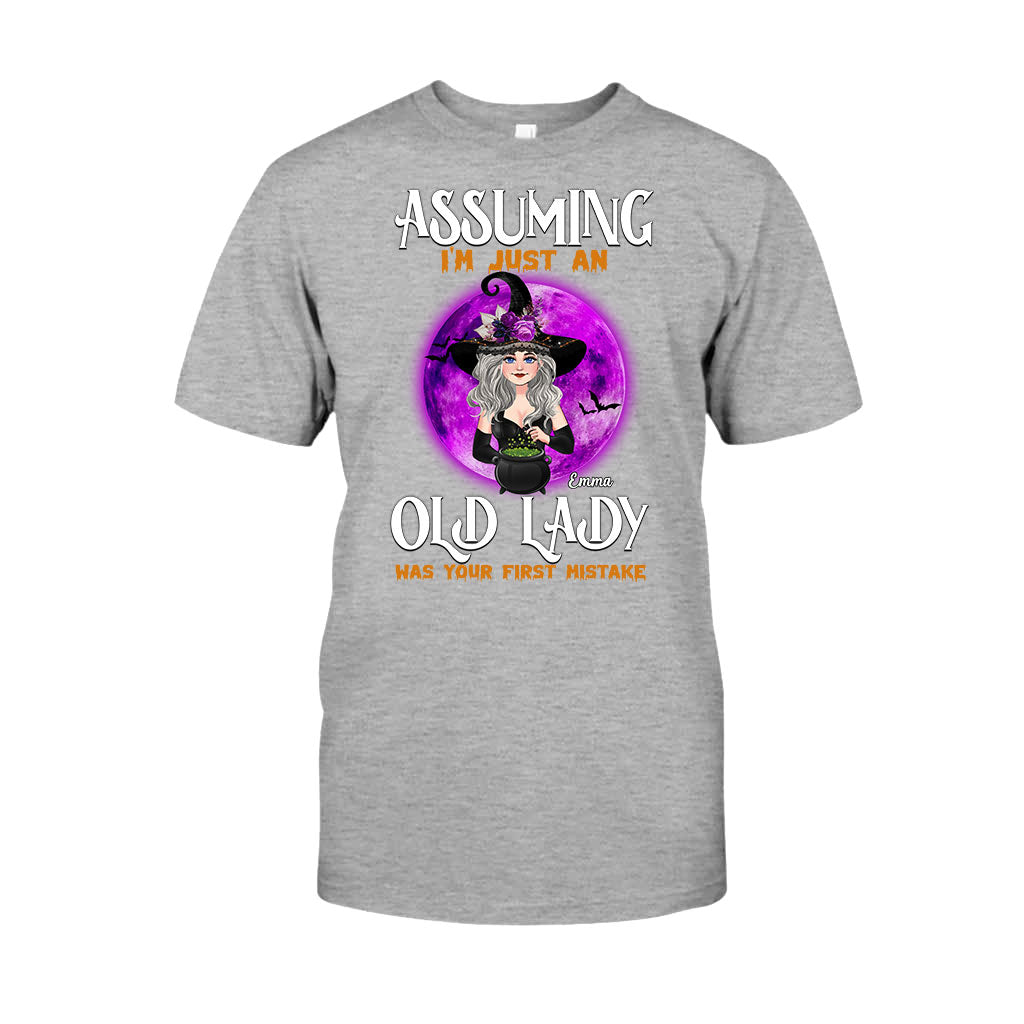 Assuming I'm Just An Old Lady Was Your First Mistake - Personalized Witch T-shirt & Hoodie