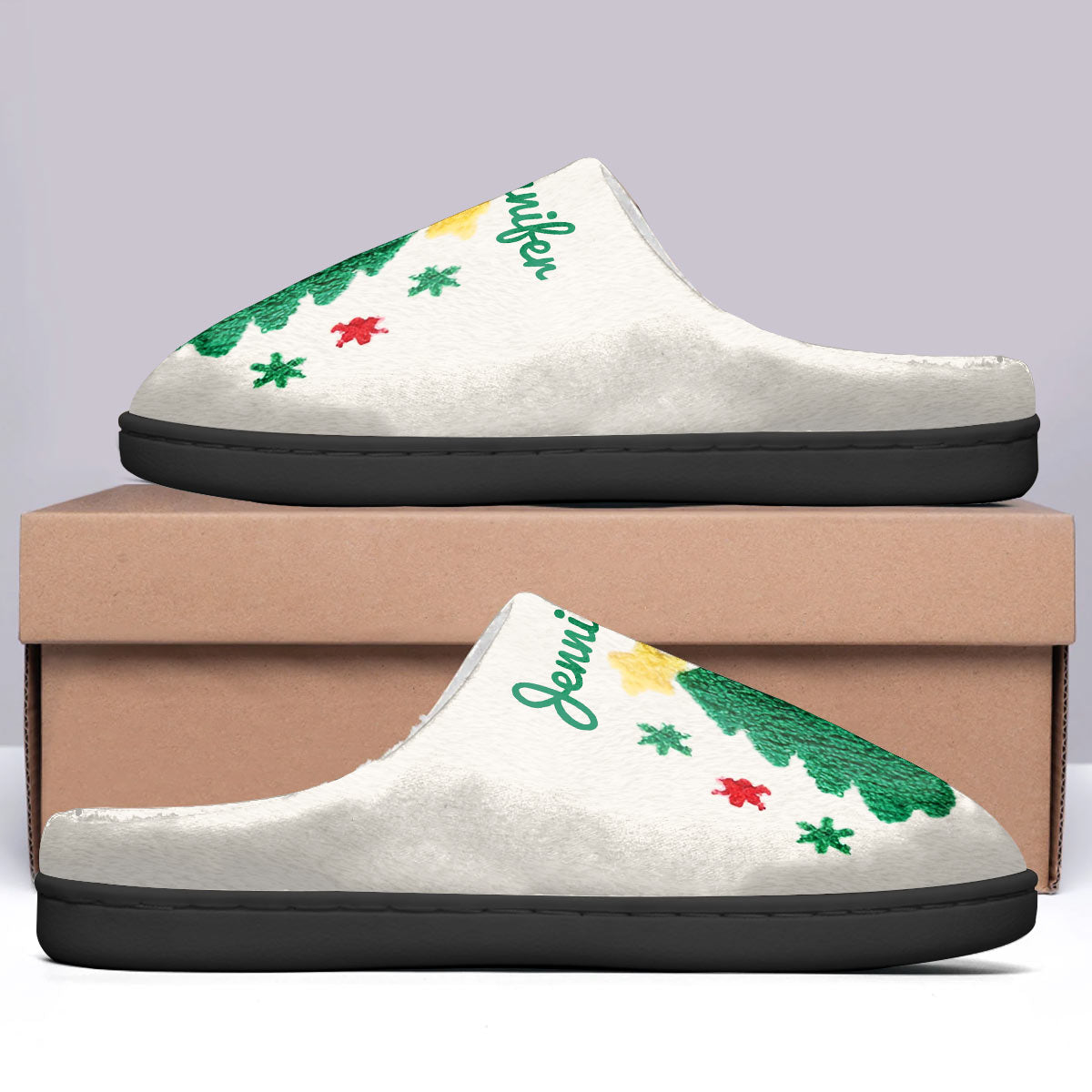 Christmas Tree - Personalized Christmas Slippers