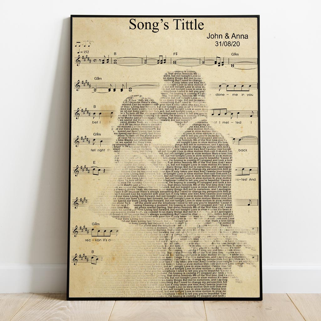 First Dance Song Lyrics - Personalized Husband And Wife Canvas And Poster