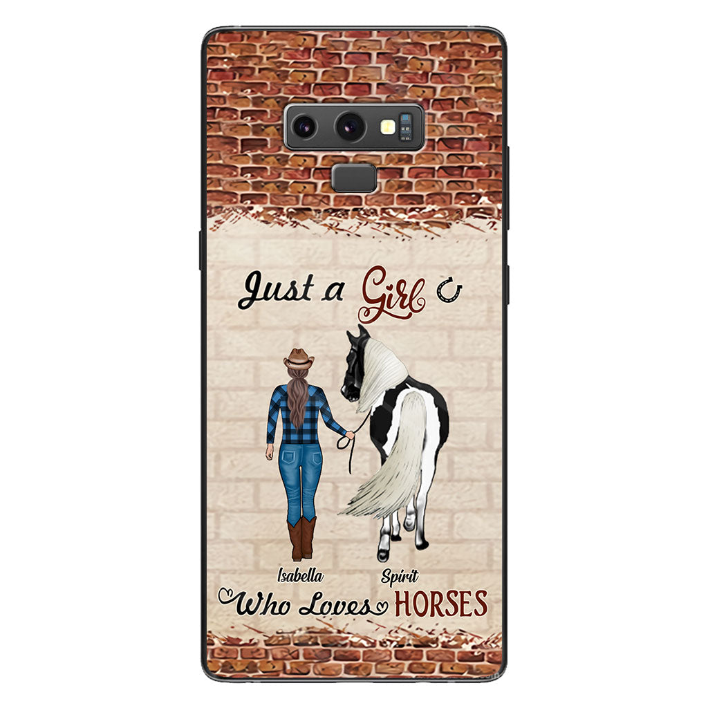 Just A Girl Who Loves Horses - Personalized Horse Phone Case