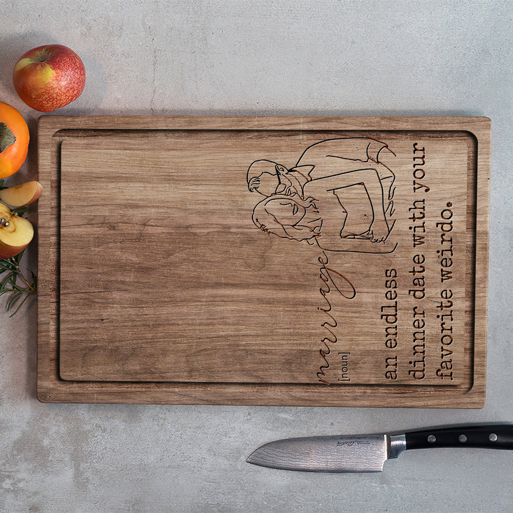 Marriage's Definition - Personalized Husband And Wife Cutting Board