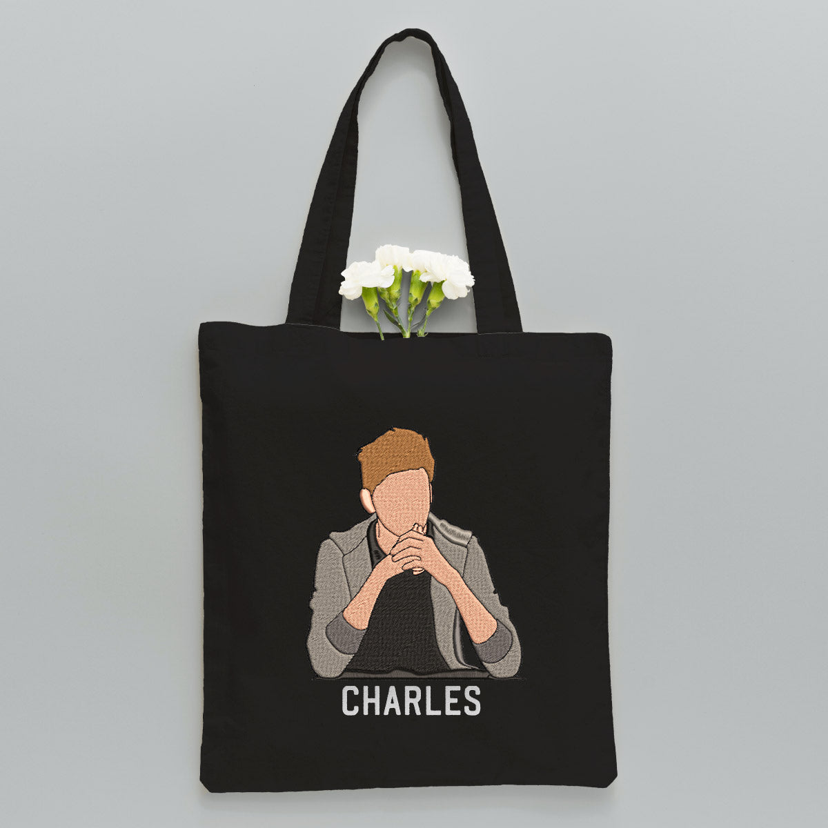 Custom 2D Photo - Personalized Uncle Embroidered Tote Bag