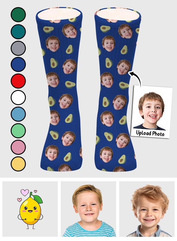 Funny Icon Pattern - Personalized Son Socks