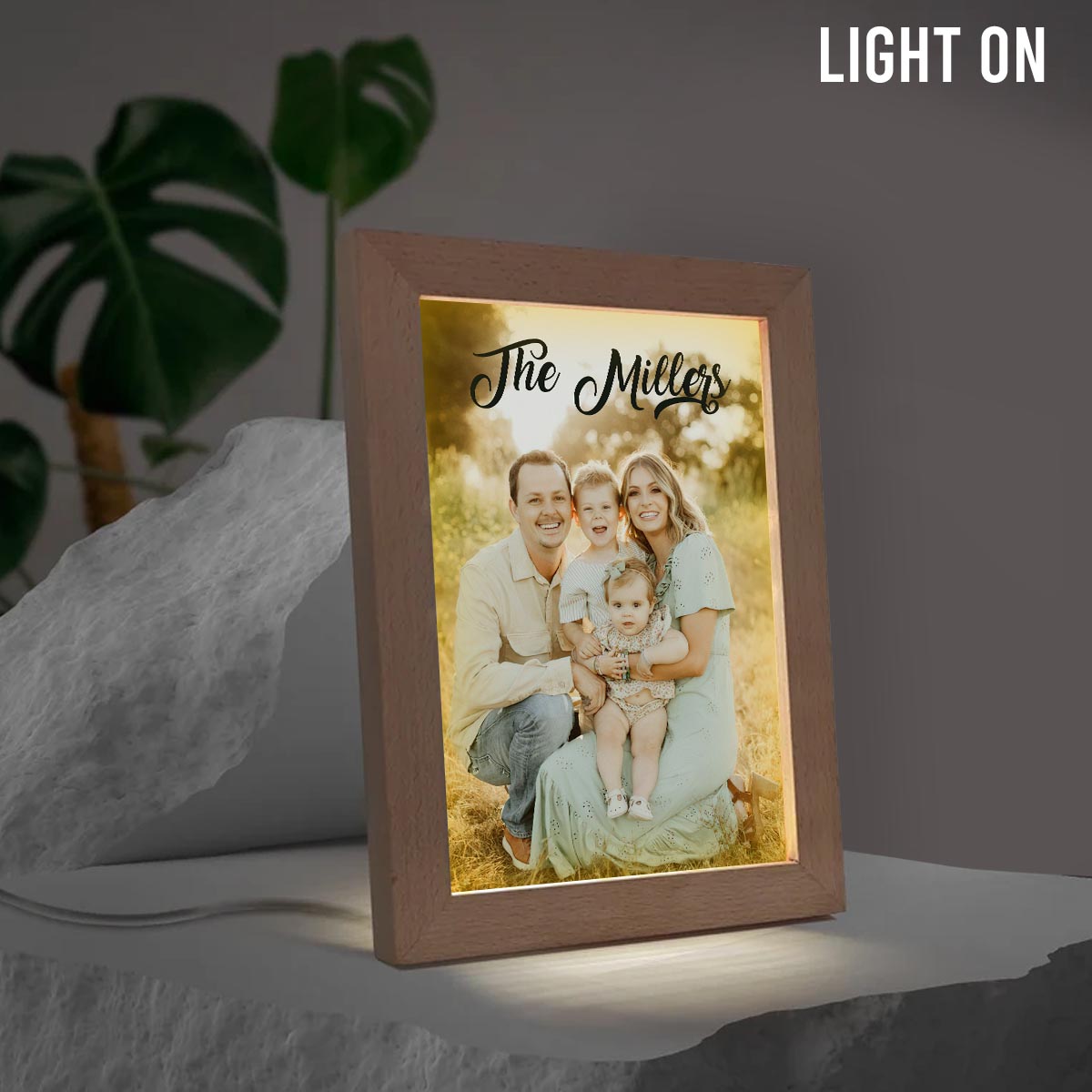 Love Family - Personalized Family Light Photo Frame