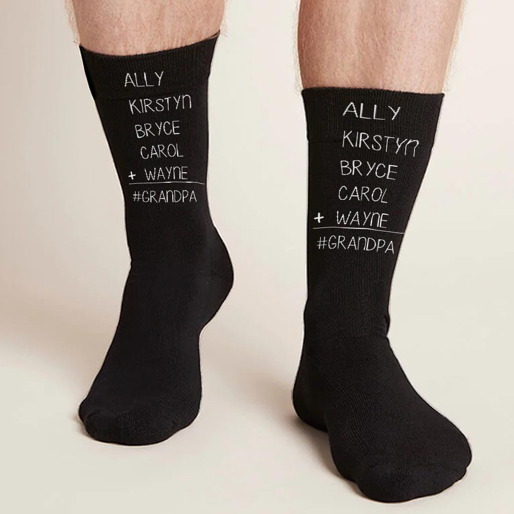 #1 Dad - Gift for Dad, Grandma, Grandpa, Mom - Personalized Socks