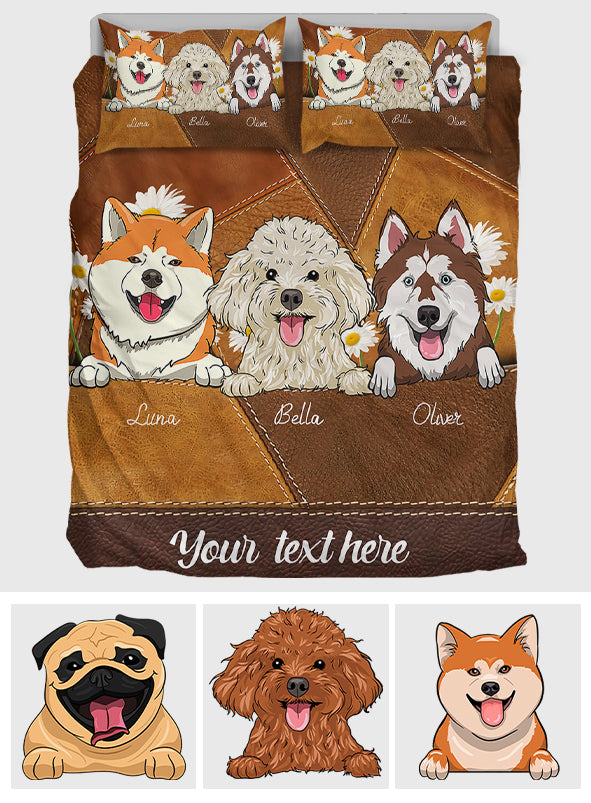Life Is Better With Dogs - Personalized Dog Bedding Set