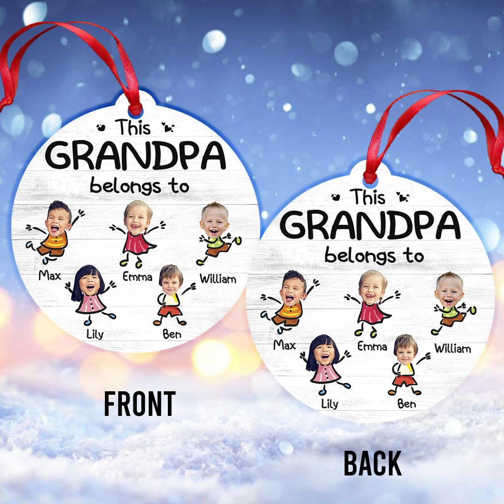 This Grandpa Belongs To - Personalized Grandpa Ornament