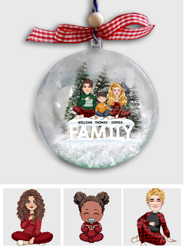 Family 2023 - Personalized Family Snow Globe Ornament