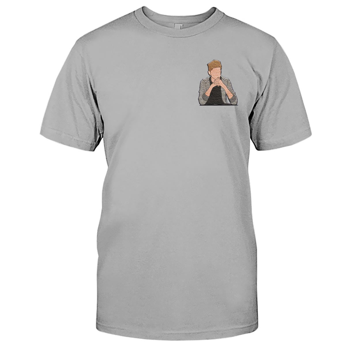 Custom 2D Photo - Personalized grandson Embroidered T-shirt