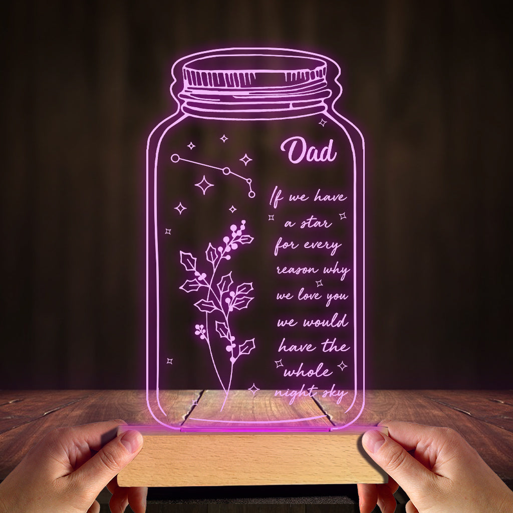 If I Had A Star Birth Flower Zodiac Sign - Personalized Shaped Plaque Light Base