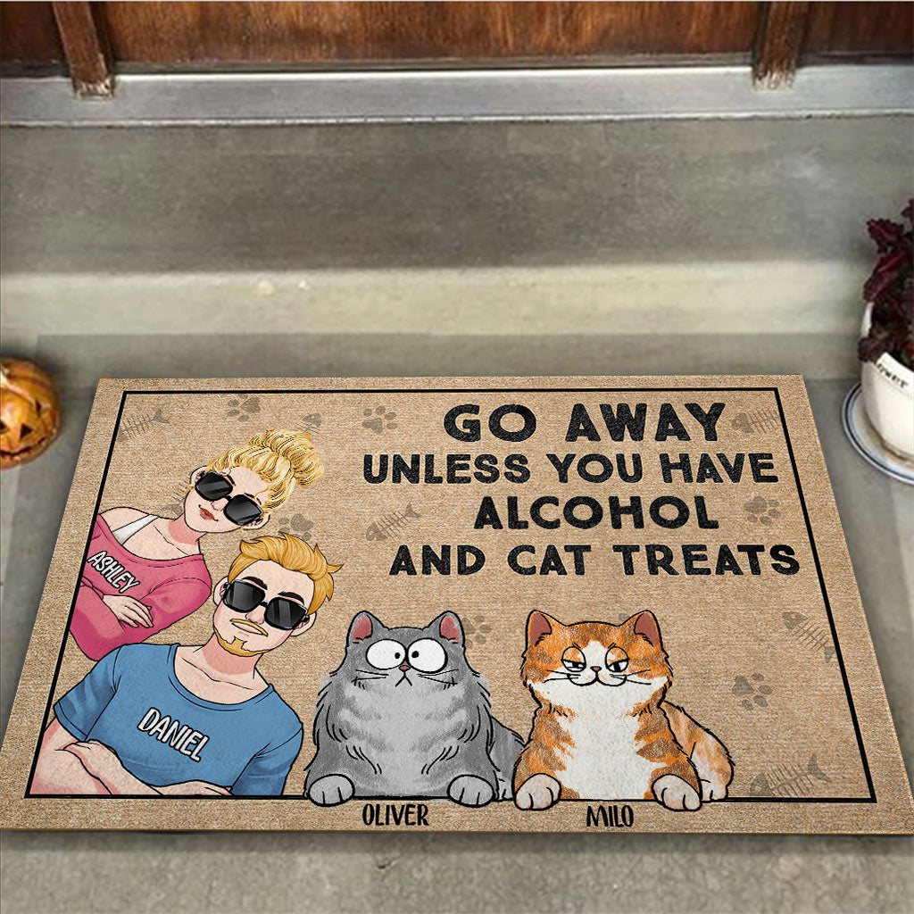 Go Away Unless You Brought Alcohol & Cat Treats - Cat Personalized