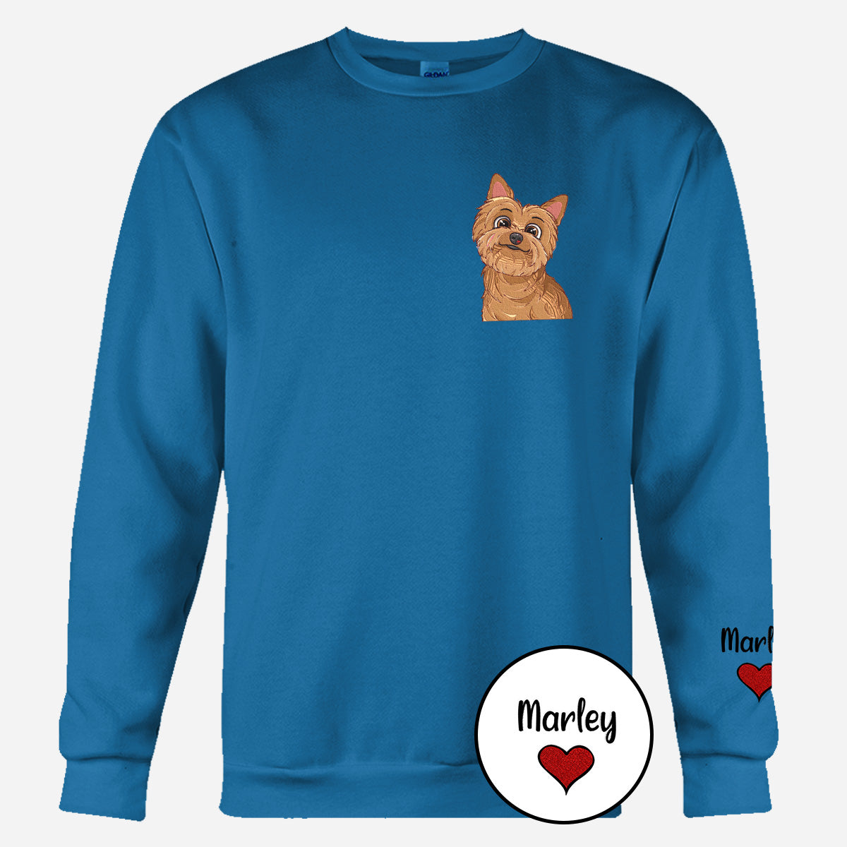 Custom 2D Photo - Personalized Dog Embroidered Sweater