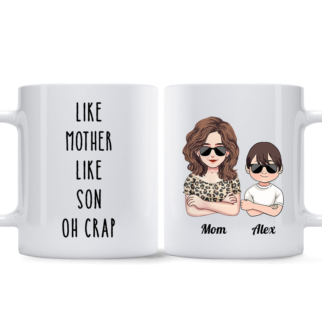 Like Mother Like Daughter Oh Crap Mug - Personalized Mug Gift For Mother &  Daughters