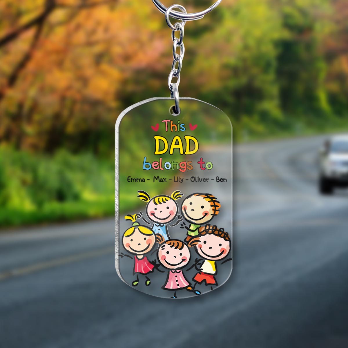 Discover This Grandpa Belongs To - Personalized One-sided Keychain