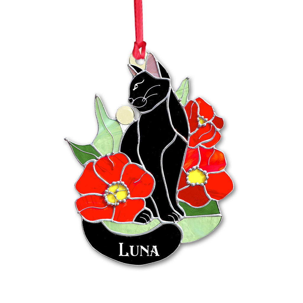 Black Cat - Personalized Black Cat Ornament