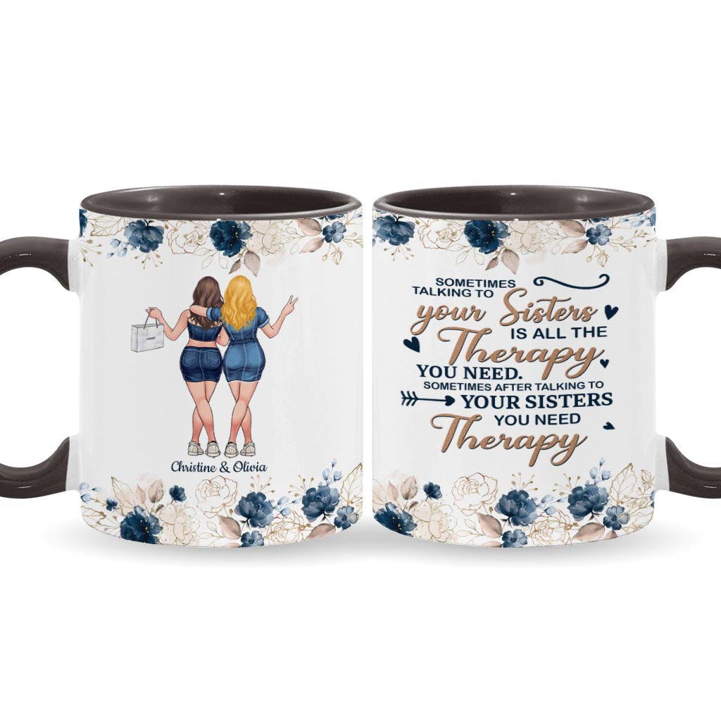 Talking To Your Sister - Personalized Bestie Accent Mug