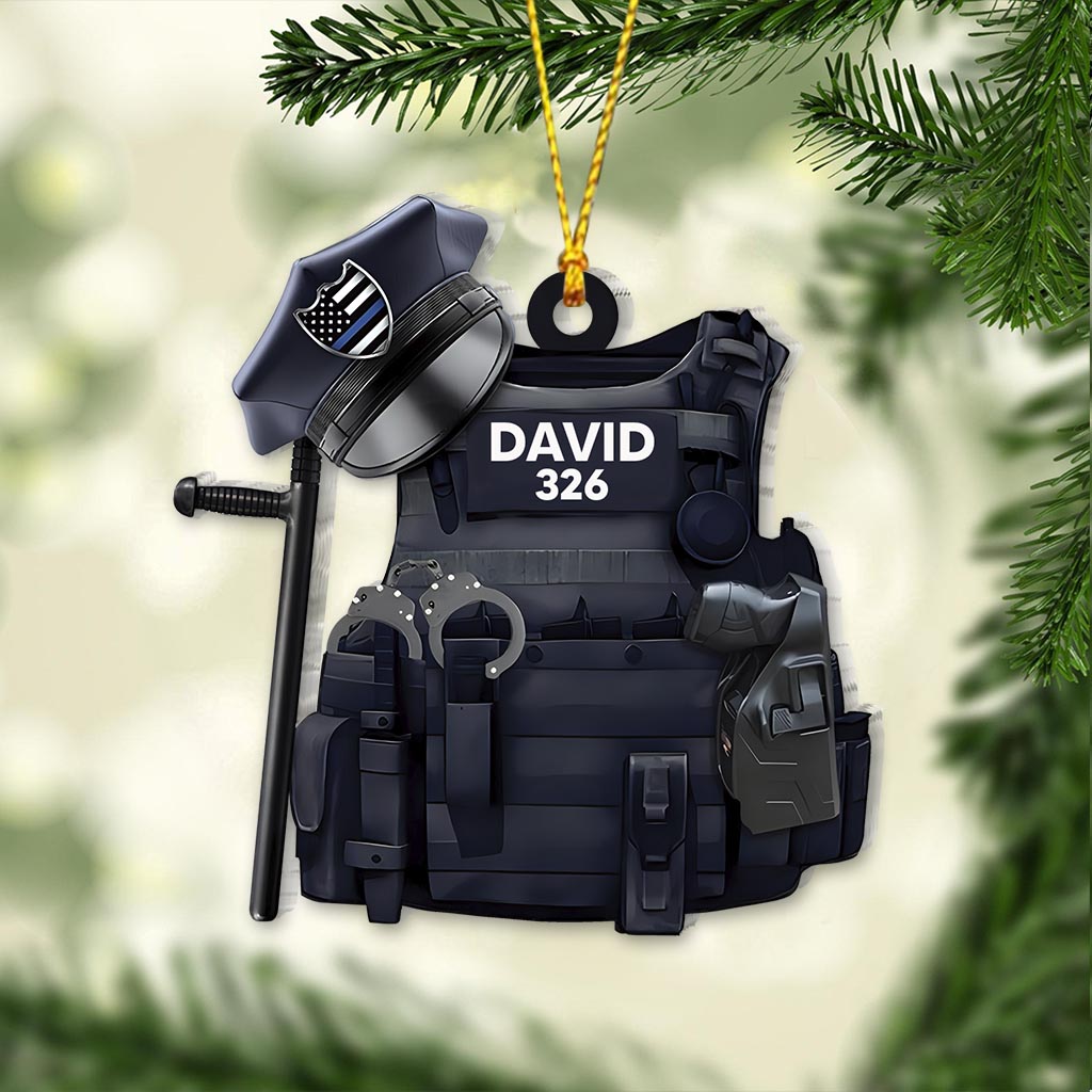 Police Vest - Personalized Police Officer Ornament