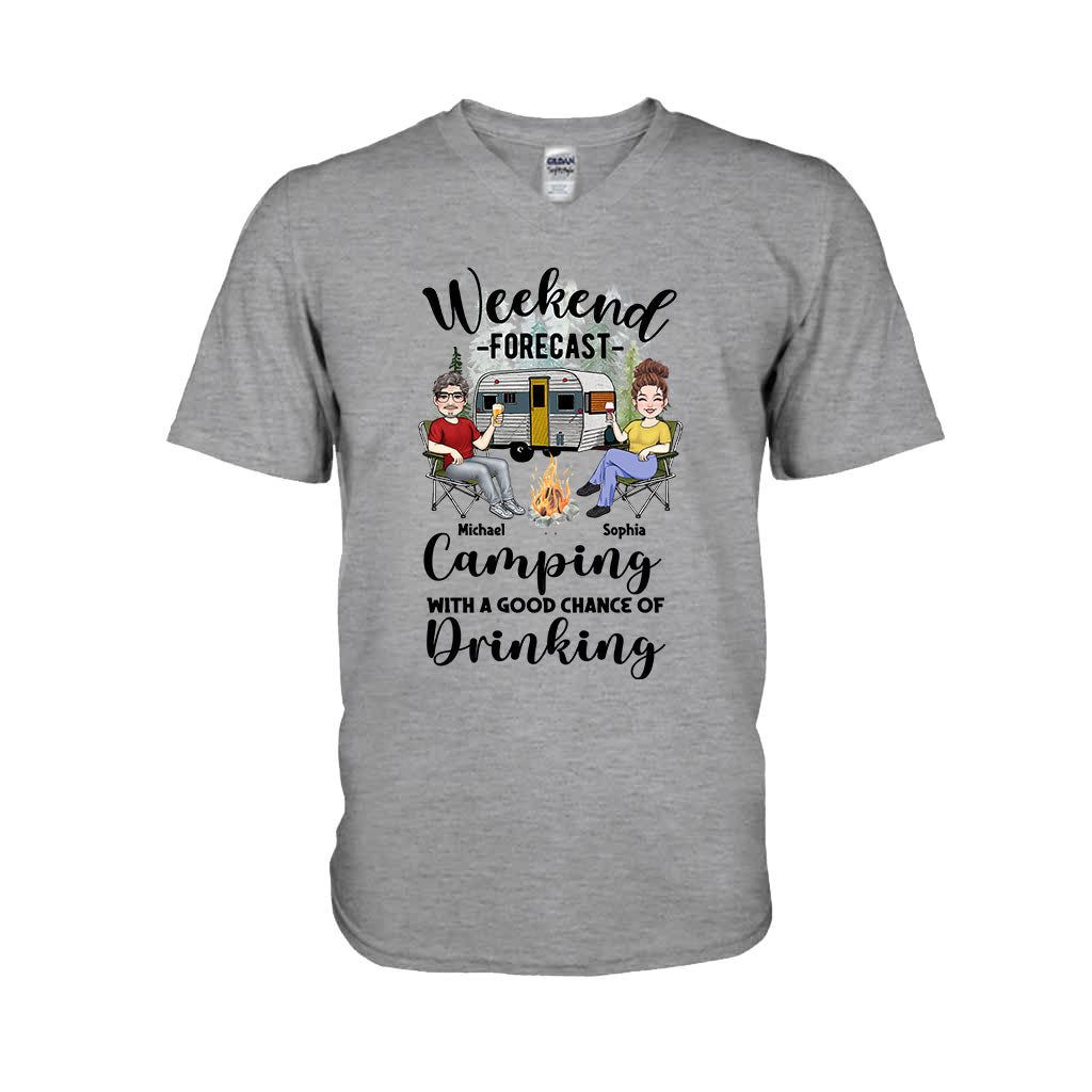 Weekend Forecast - Personalized Camping T-shirt And Hoodie