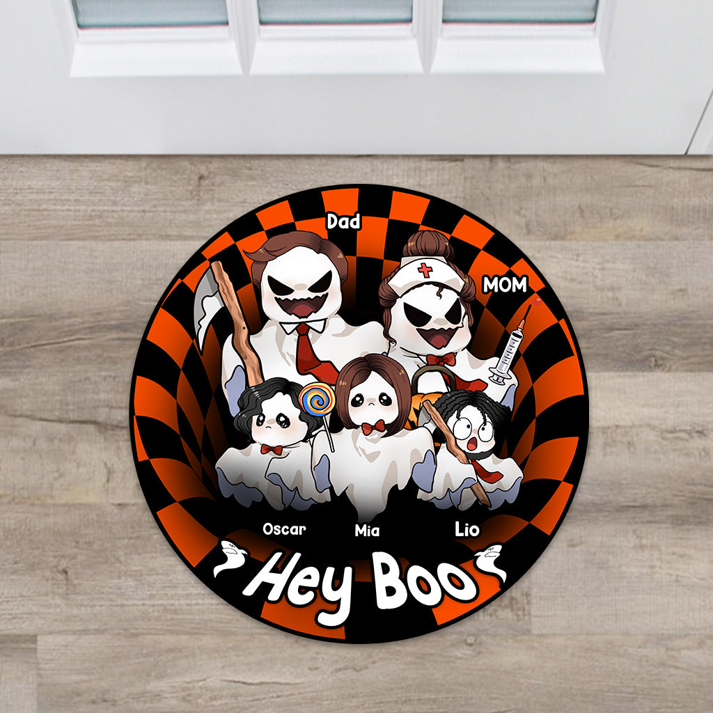 Discover Happy Halloween - Personalized Family Shaped Doormat