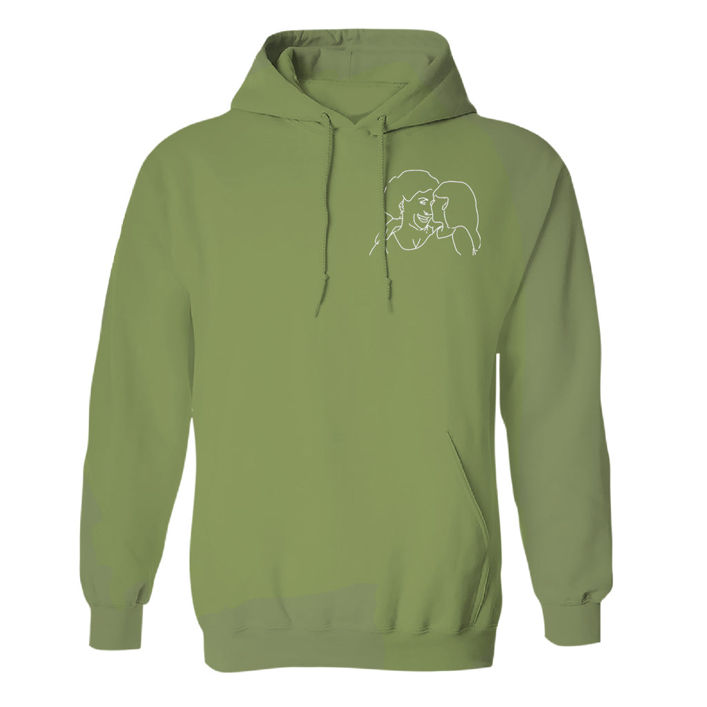 Custom Line Art - Personalized Grandma Embroidered Hoodie