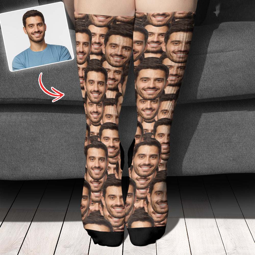 Custom Face Pattern - Personalized Socks