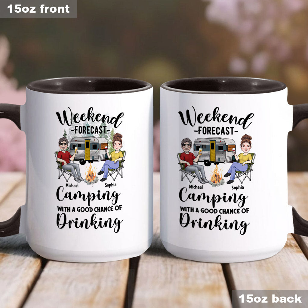 Weekend Forecast - Personalized Camping Accent Mug