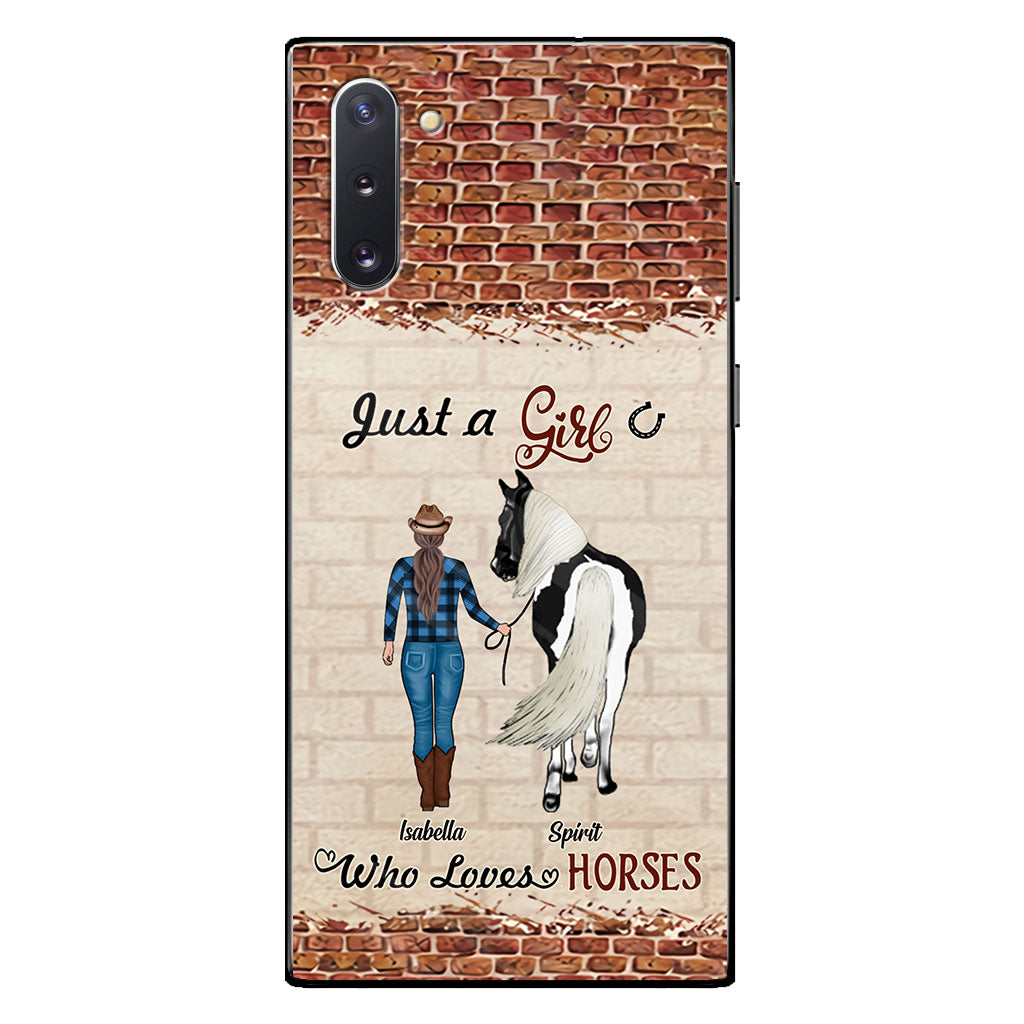 Just A Girl Who Loves Horses - Personalized Horse Phone Case