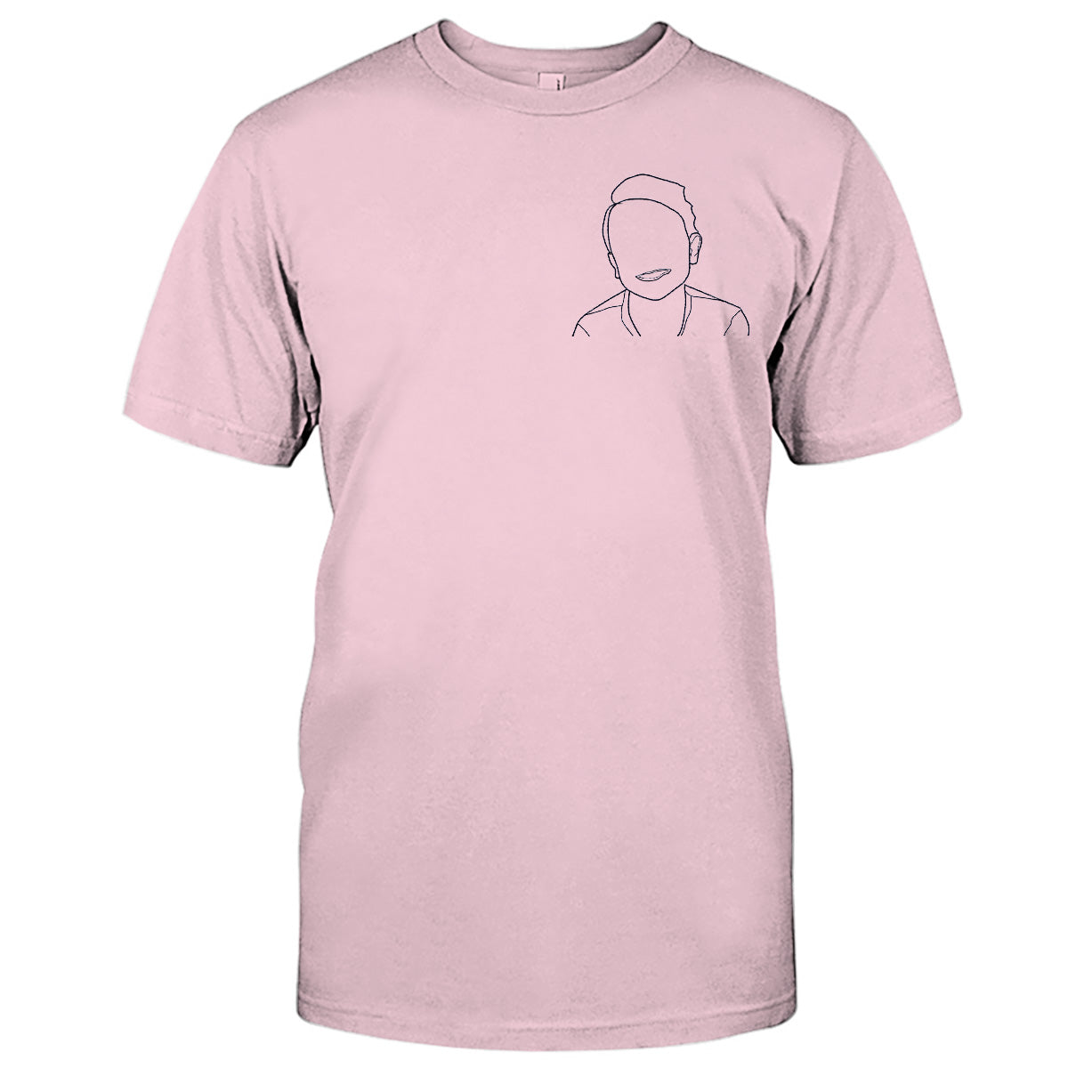 Custom Line Art - Personalized Kid Embroidered T-shirt