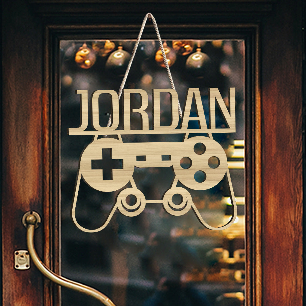 Gaming Room - Personalized Video Game Custom Shaped Wood Sign