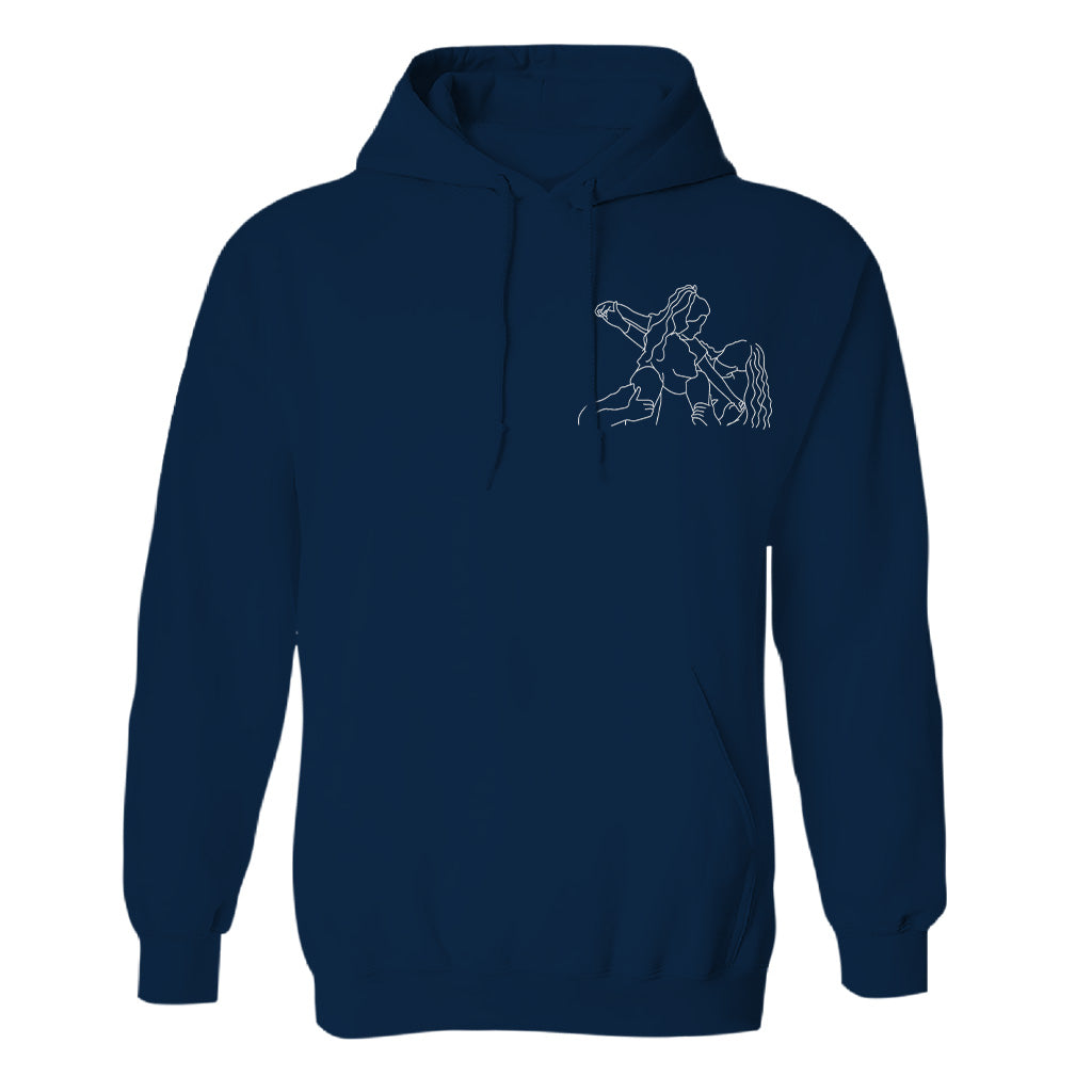 Custom Line Art - Personalized Family Embroidered Hoodie