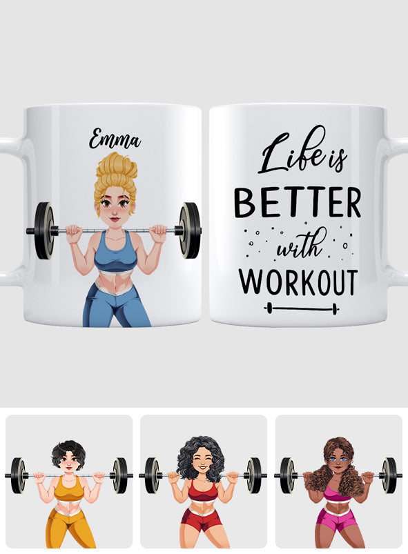 Personalised Gym Life Mug