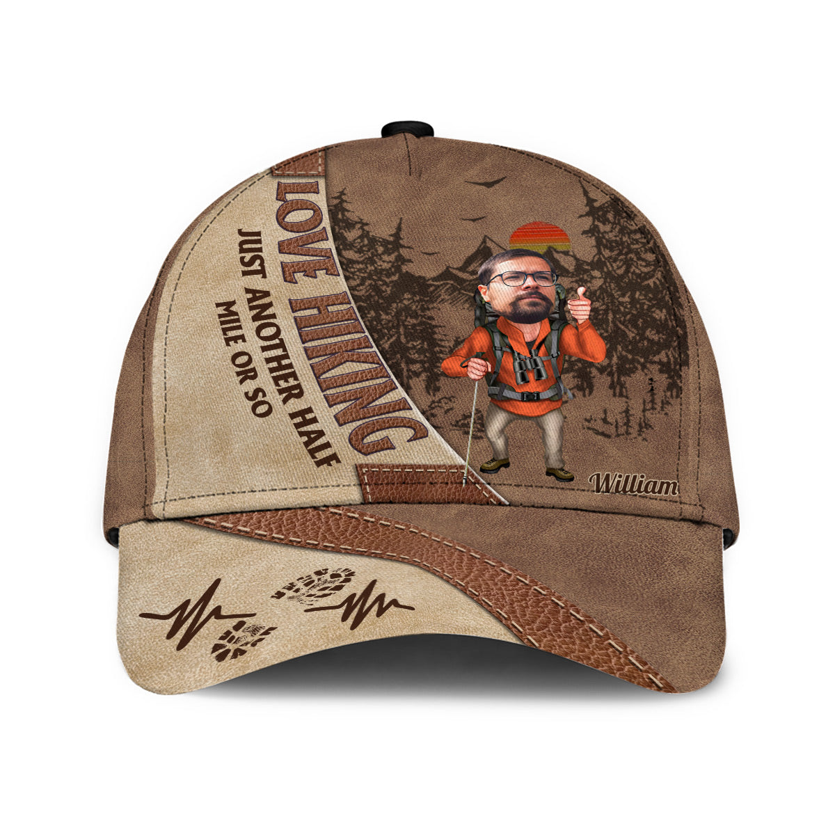 Just Another Half Mile Or So - Personalized Hiking Classic Cap