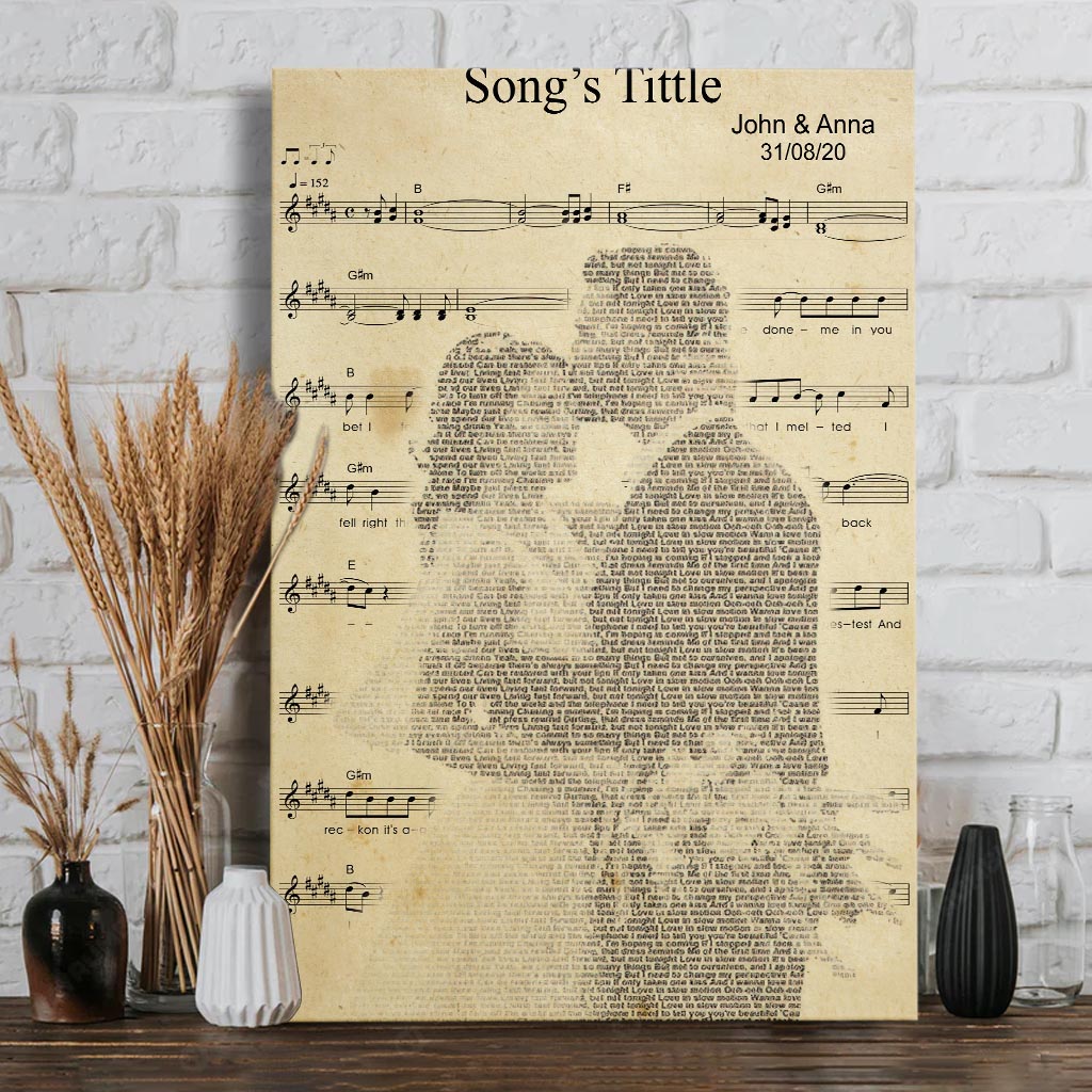 First Dance Song Lyrics - Personalized Husband And Wife Canvas And Poster