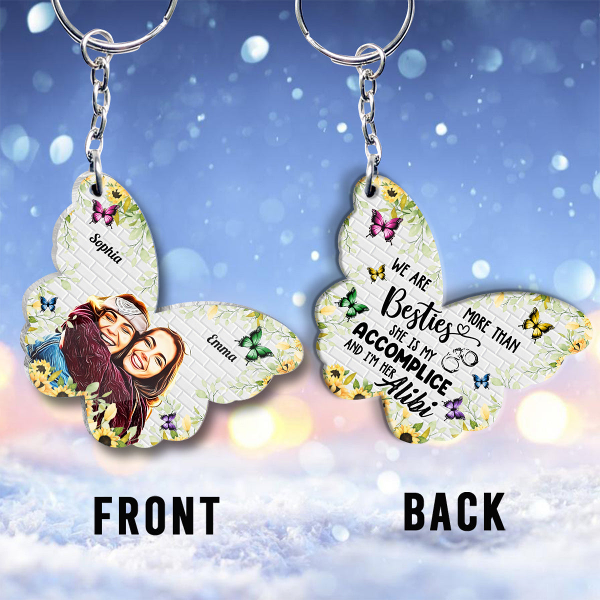 Besties Forever - Personalized Bestie Keychain