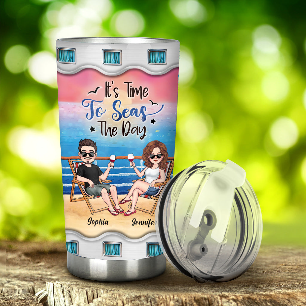 Time To Seas The Day - Personalized Cruising Tumbler