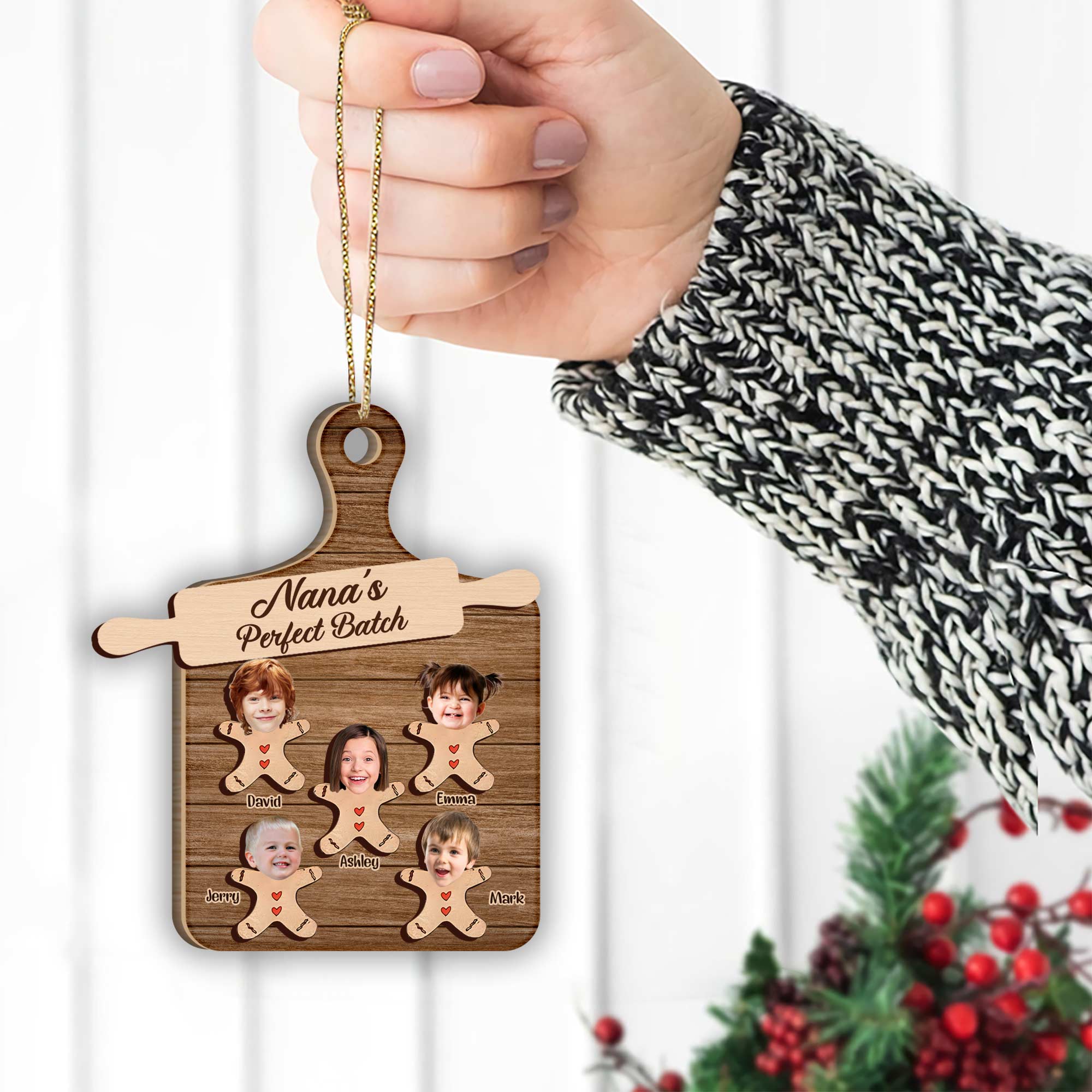 Grandma’s Perfect Batch - Personalized Grandma 2 Layered Piece Ornament