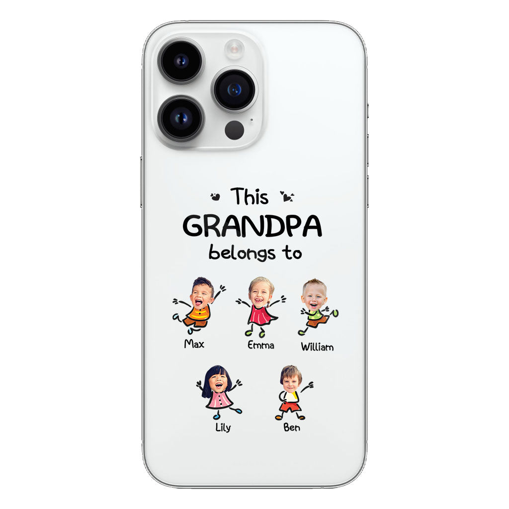 This Grandpa Belongs To - Personalized Grandpa Clear Phone Case