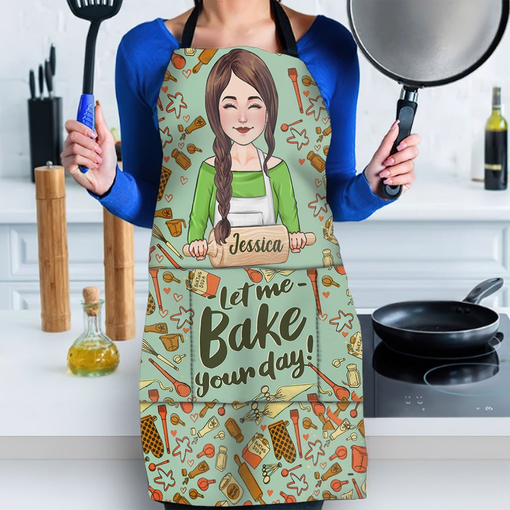 Let Me Bake Your Day - Personalized Baking Apron