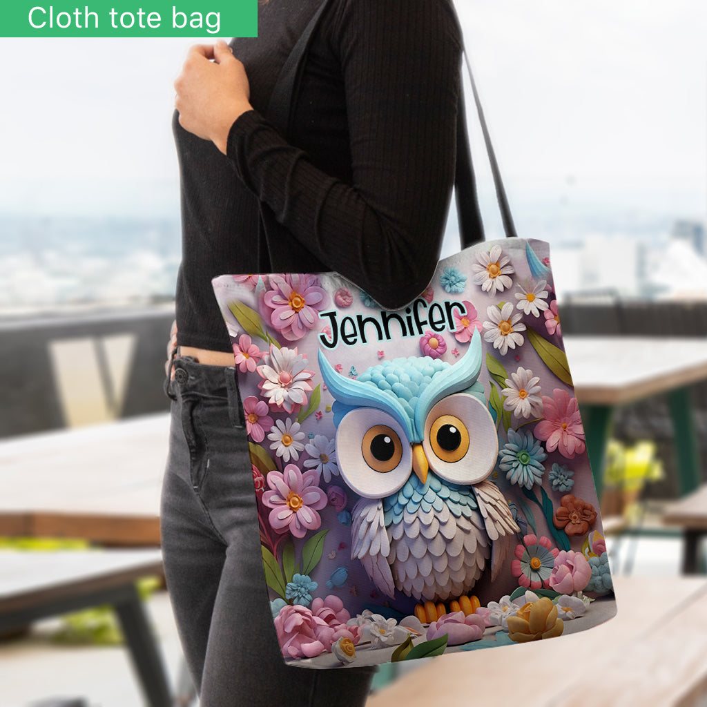 Cool Owl - Personalized Owl Tote Bag