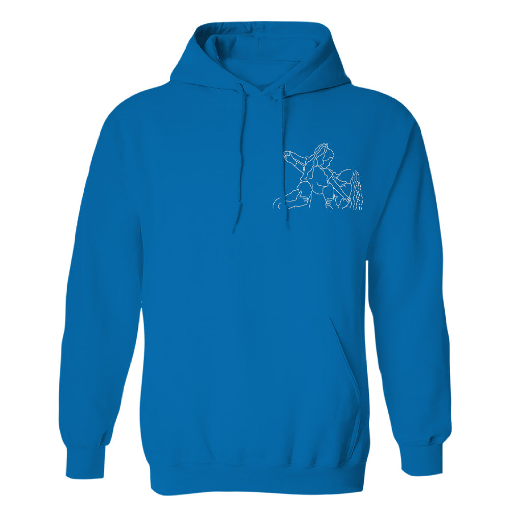 Custom Line Art - Personalized Family Embroidered Hoodie