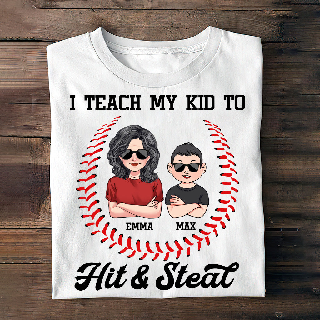 I Teach My Kid - Personalized Baseball T-shirt and Hoodie