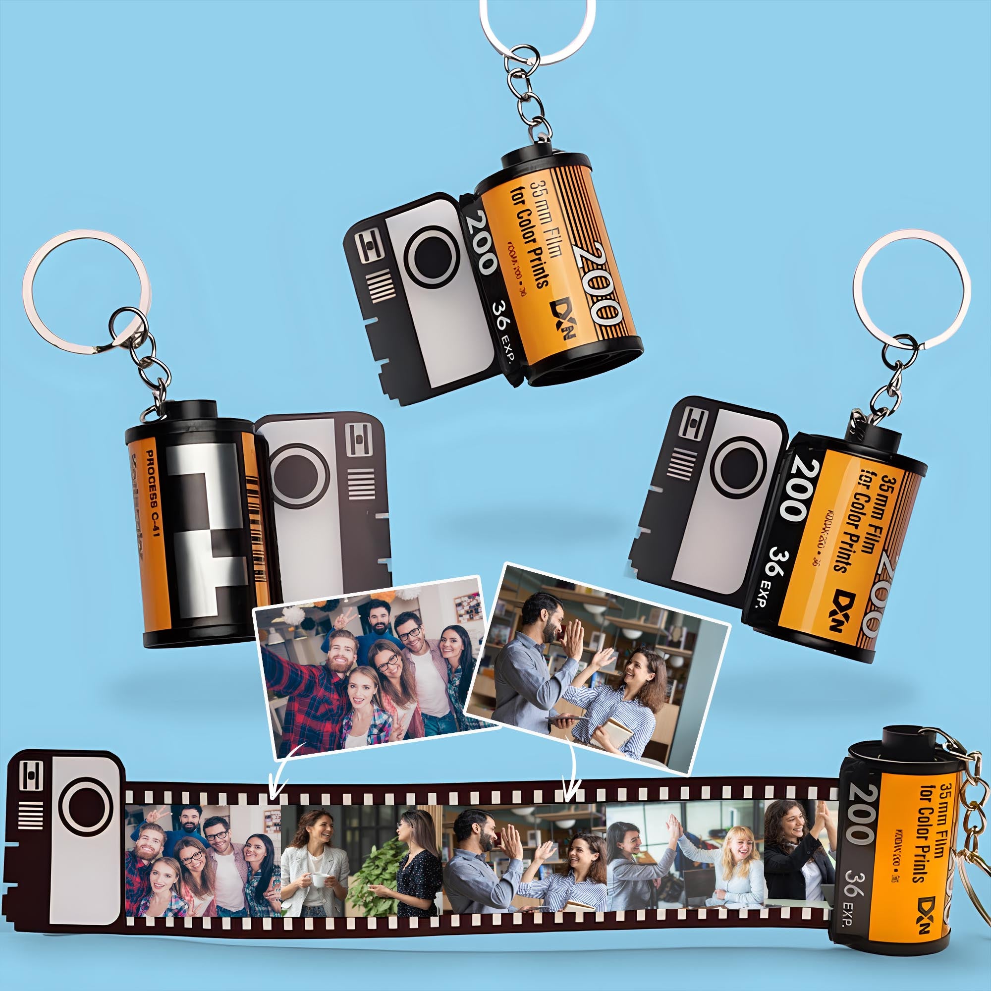 I Used To Work With Legends - Gift for colleague - Personalized Film Roll Keychain