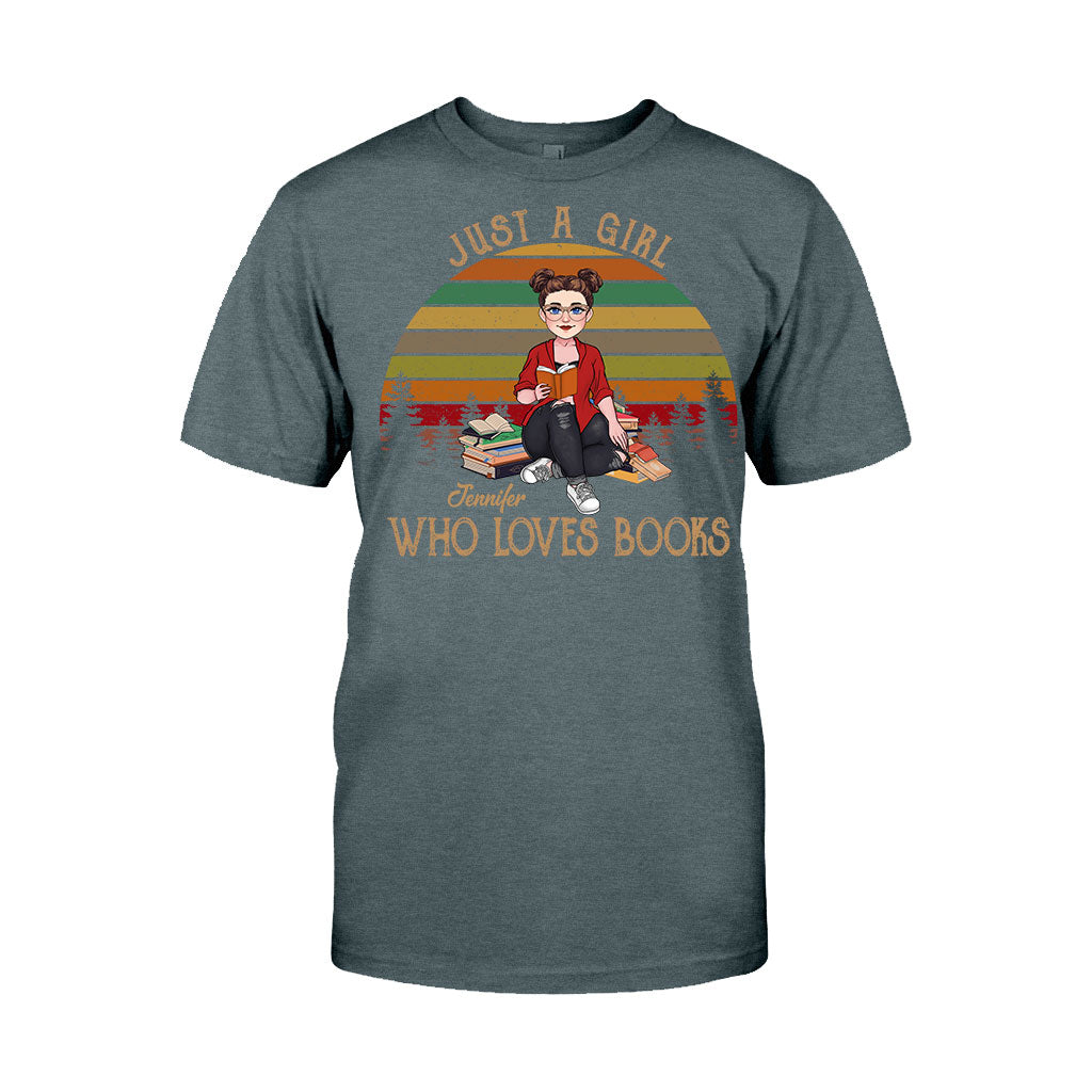 Just A Girl Who Loves Book - Personalized Book T-shirt & Hoodie